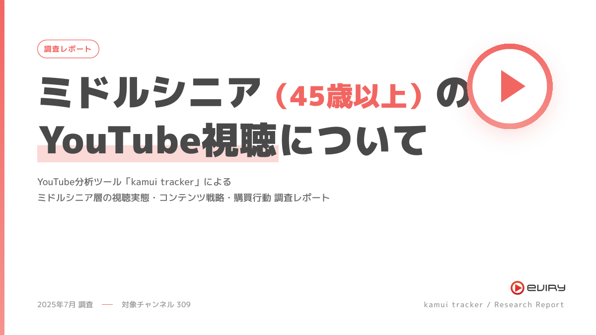 ミドルシニアのYouTube視聴 調査レポート