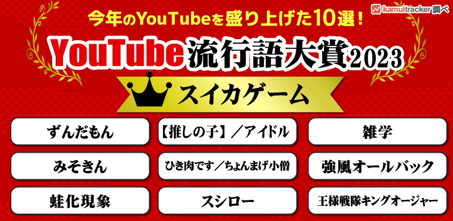 「YouTube流行語大賞」発表！今年最も輝いたのは「スイカゲーム」